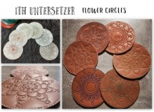 Stickserie ITH - Untersetzer Flower Circles